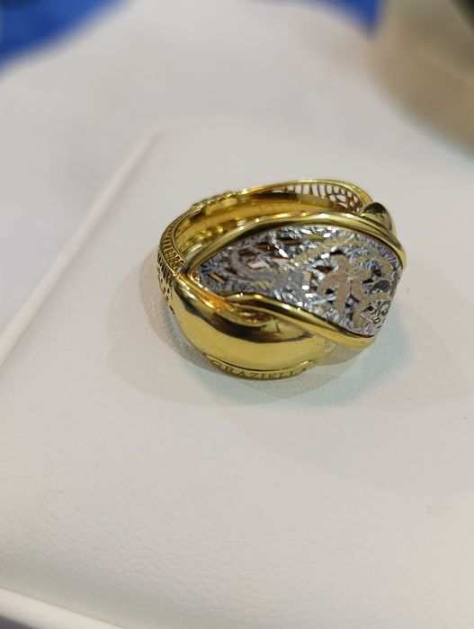 Итальянская золотая кольцо, Graziella Проба 585, вес 4,04гр,размер 19