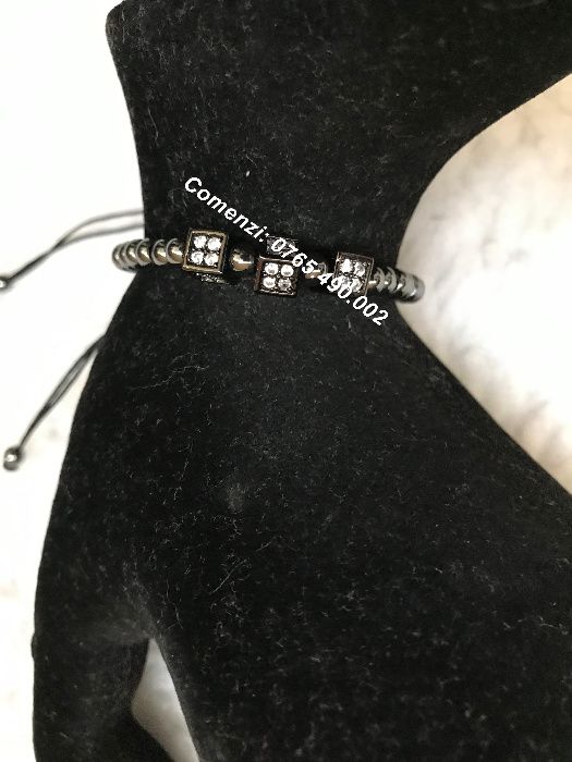 Bratara lux noua unisex cuburi cristale zirconiu inox bratari 2024 noi