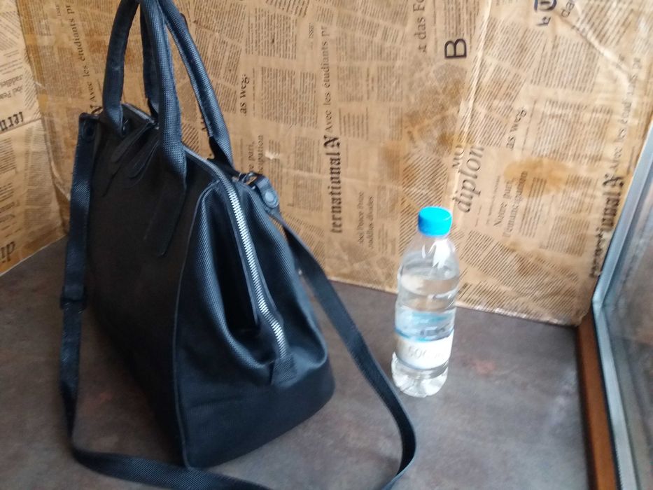 дамска черна чанта/Kennel & Schmenger кожена-естествена кожа