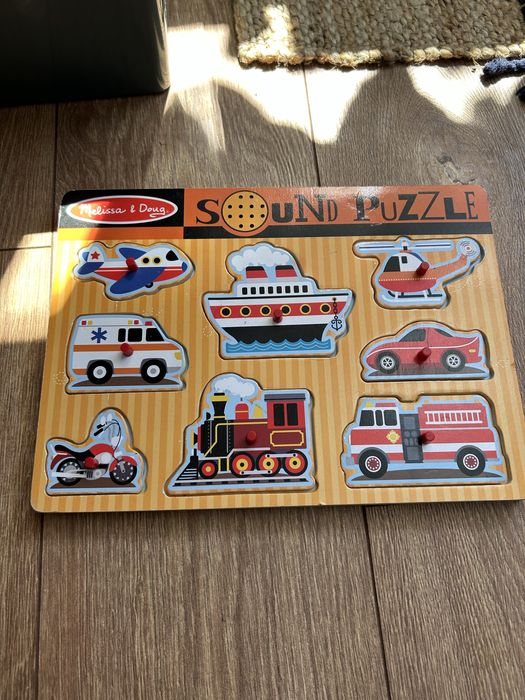 Placi puzzle lemn Melissa&Doug - vehicule