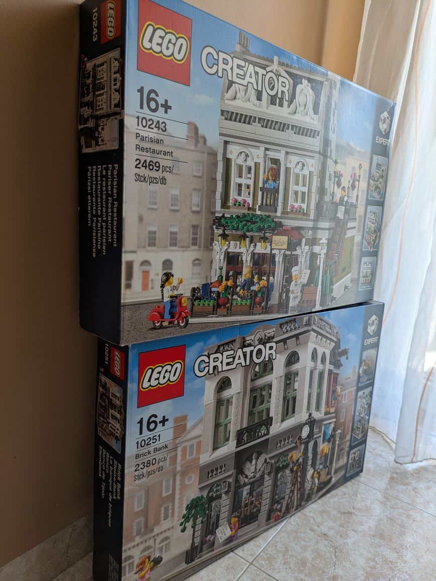 LEGO 10251 Brick Bank и 10243 Parisian Restaurant