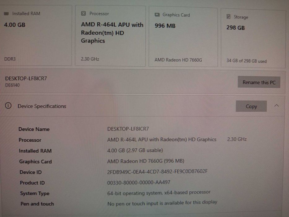 Digital Engine DE6140 AMD R-Series R-464L 2.30 GHz 4x Hdmi