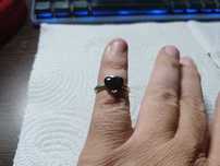 Inel argint vintage cu granat oriental