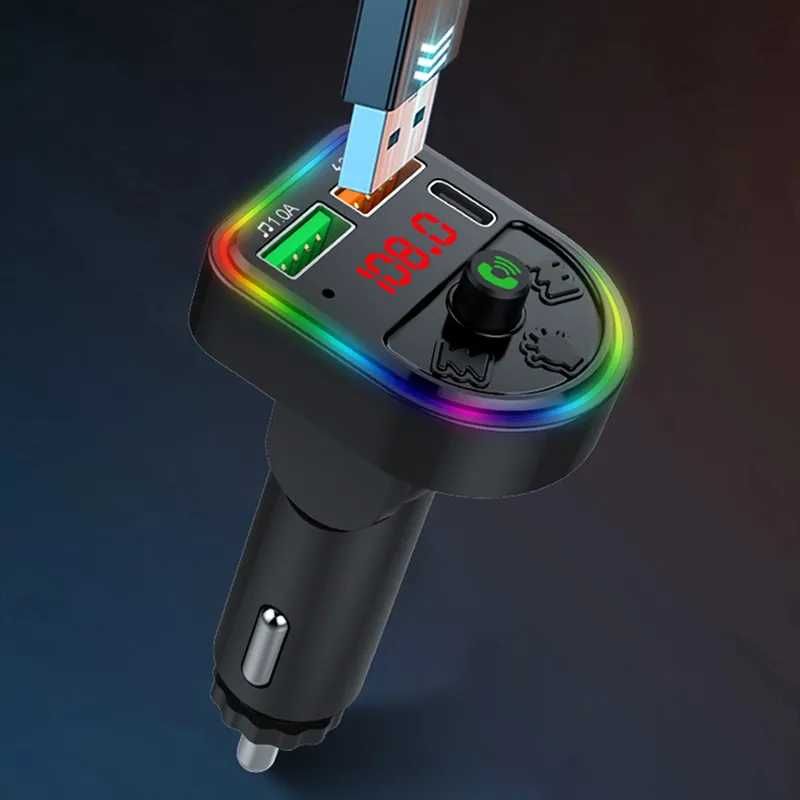 FM Трансмитер с Bluetooth 5.0, Бързо Зареждане и USB Type-C