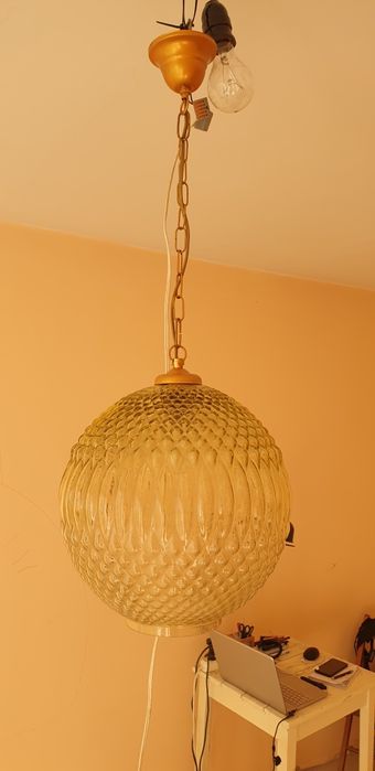 Accesoriu decorațiune înfrumusețare ambra sticla Germania 1960