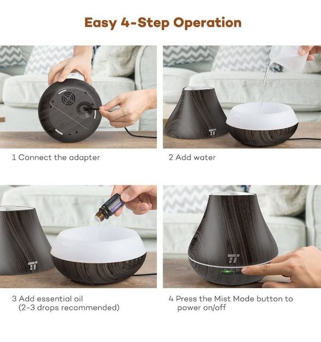 Арома дифузер TaoTronics TT-AD004, 13W, 400ml