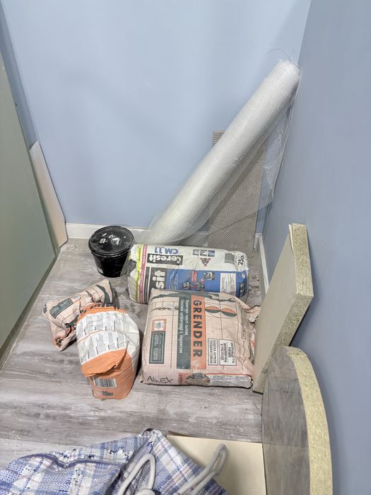 цемент, верёвка, сетка