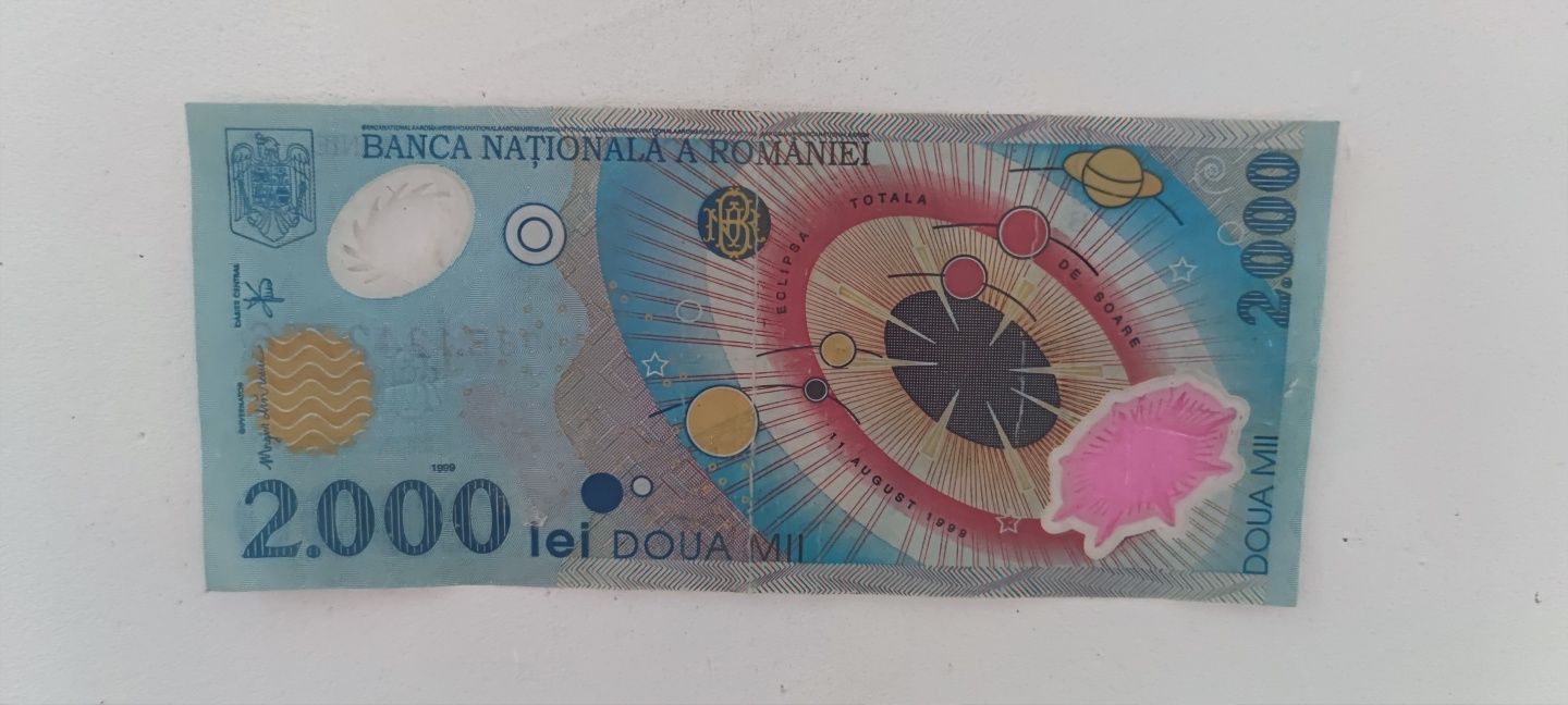 Bancnotă 2000 lei eclipsă