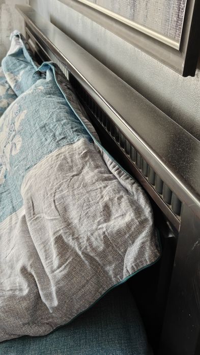 Pat matrimonial lemn masiv