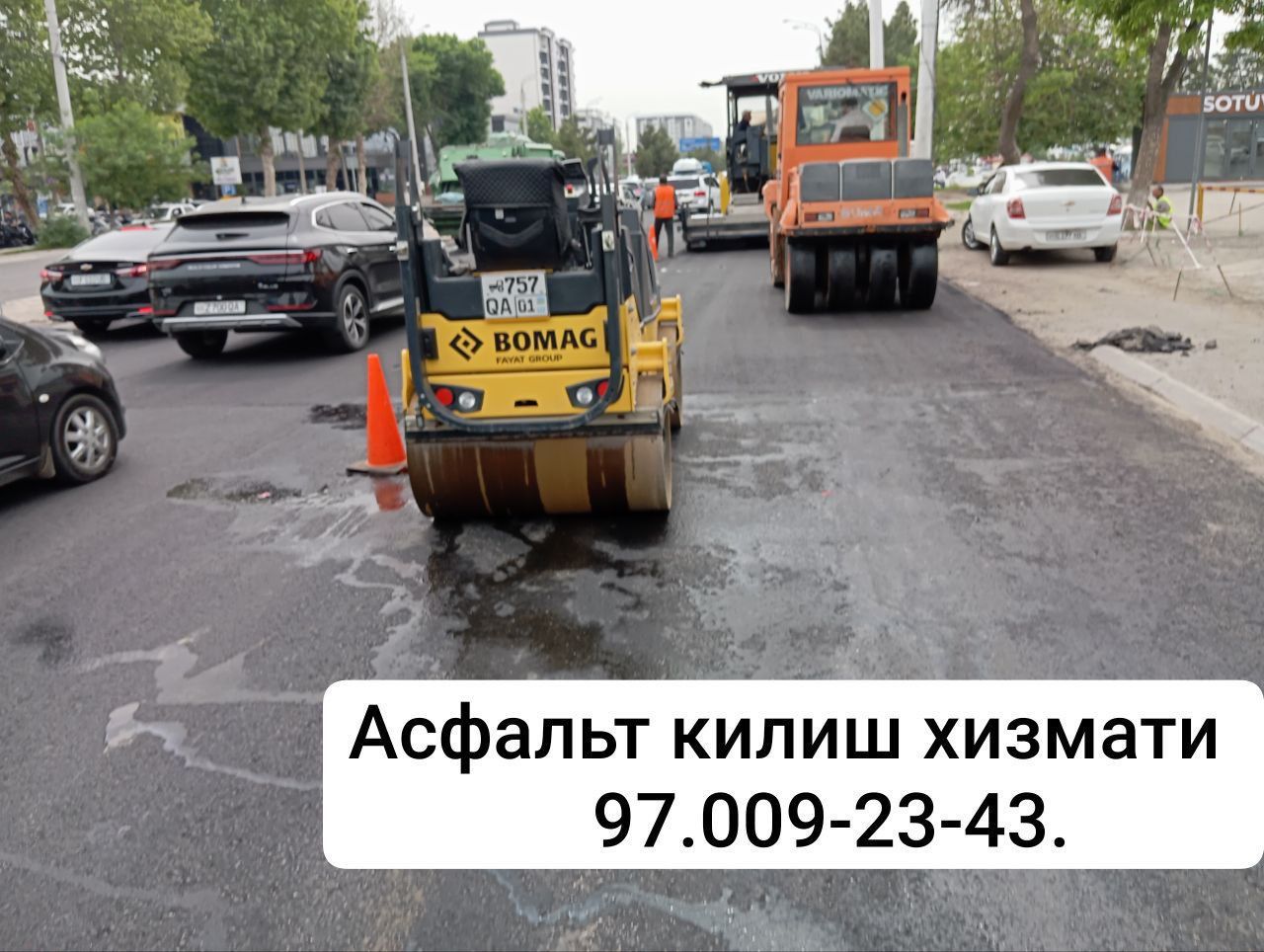 Асфальт килиш КВ. 70- мин сум