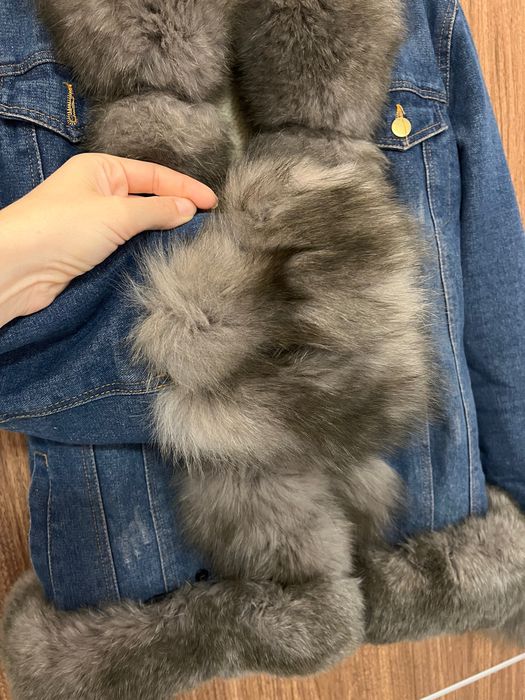 Geaca denim cu blana Zara