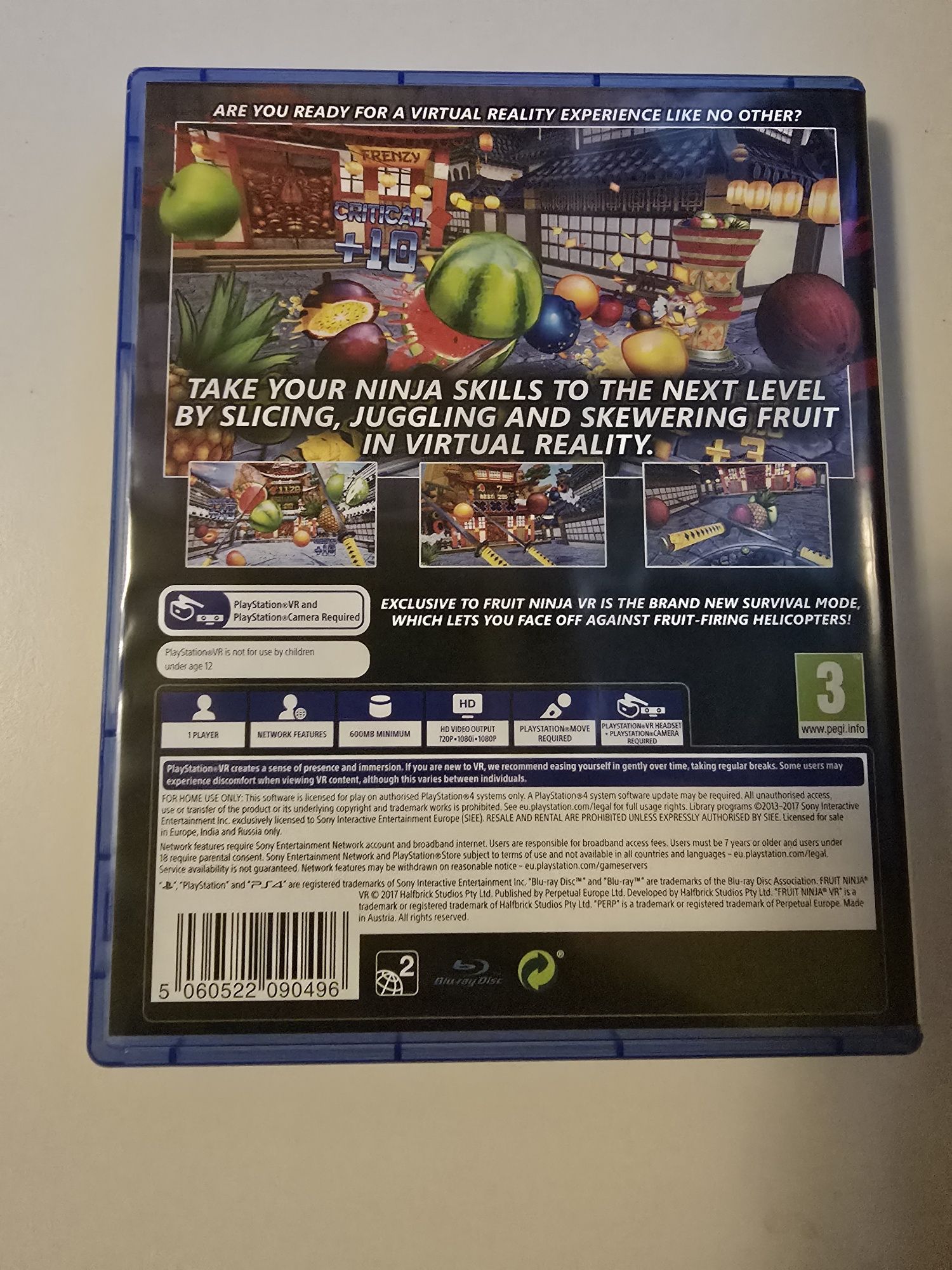 VR PS4 с включена игра