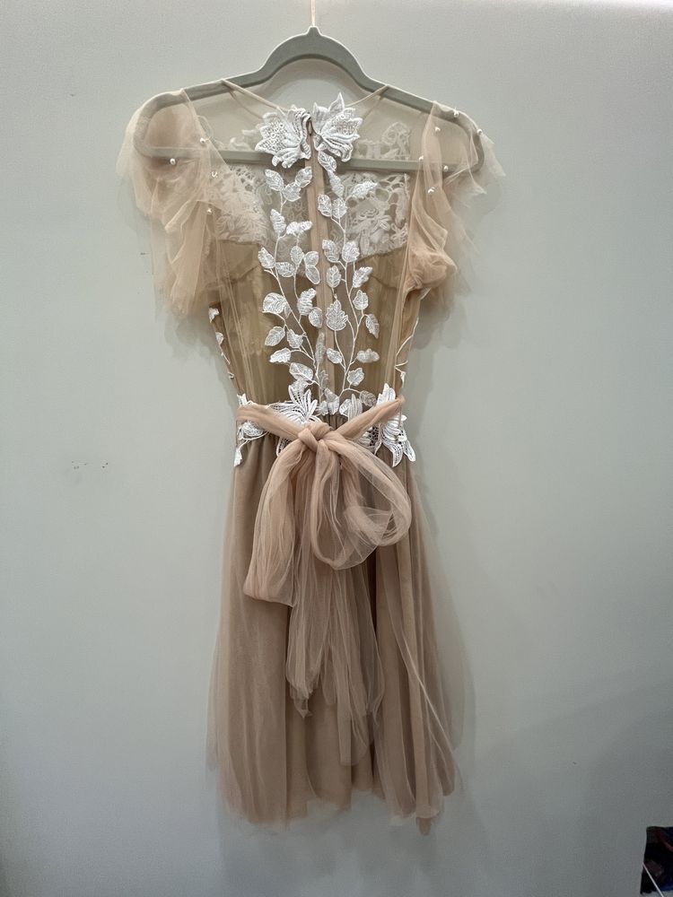 Rochie de ocazie,nude , creatie Diana Antohi , model unicat