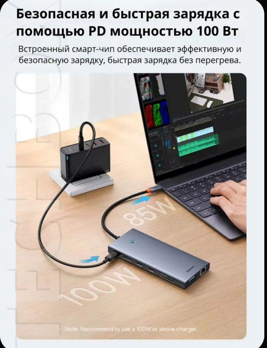 Baseus Hub Хаб Концентратор 13 в 1 Hdmi 8k 4k 60hz Usb 3.2 Rj45