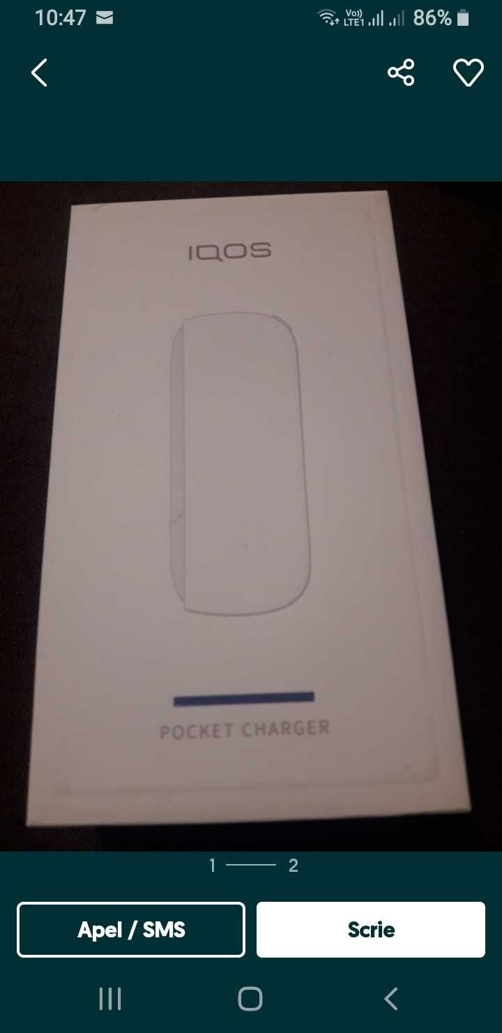 Vand baterie charger incarcator iqos 3 noi sigilate