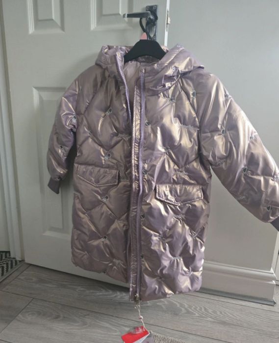 Детски яке със заешки пух