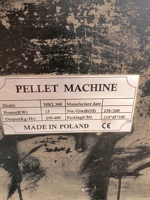 Presă de peleți MKL 300/ 15 kW – Fabricată în Polonia, trifazică