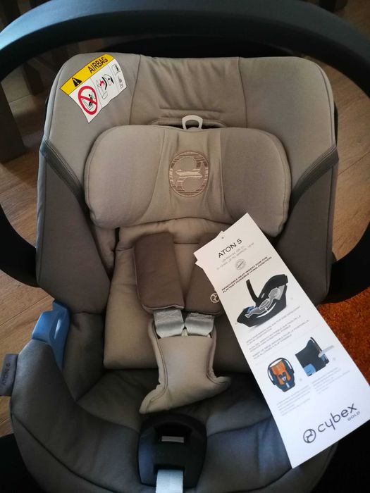 Scoică auto bebe Cybex Aton 5, Soho Grey – stare foarte bună