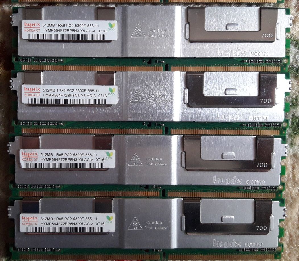 Memorii server DDR2 PC2-5300F - 2GB, 1GB, 512MB