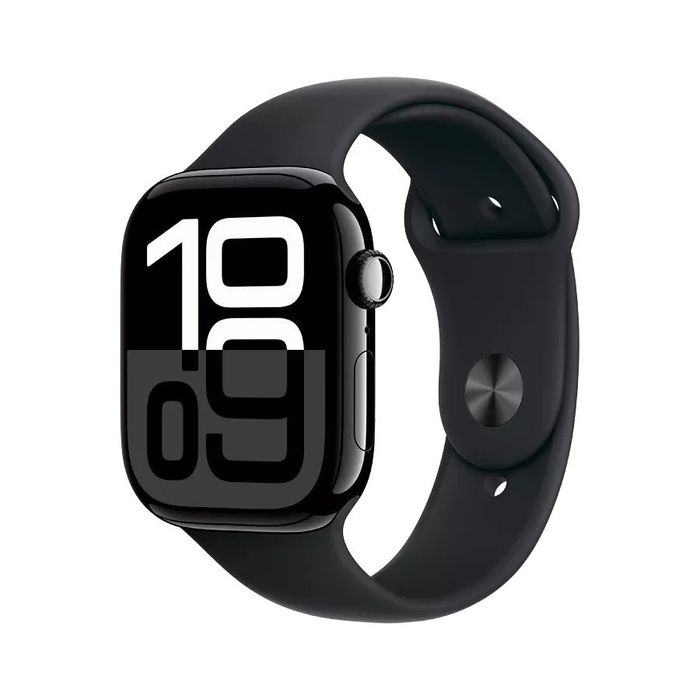 Apple Watch Series 10 GPS Черный спортивный ремешок, M/L, 46мм