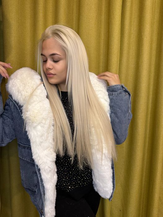 Дамско зимно яке с пух и качулка