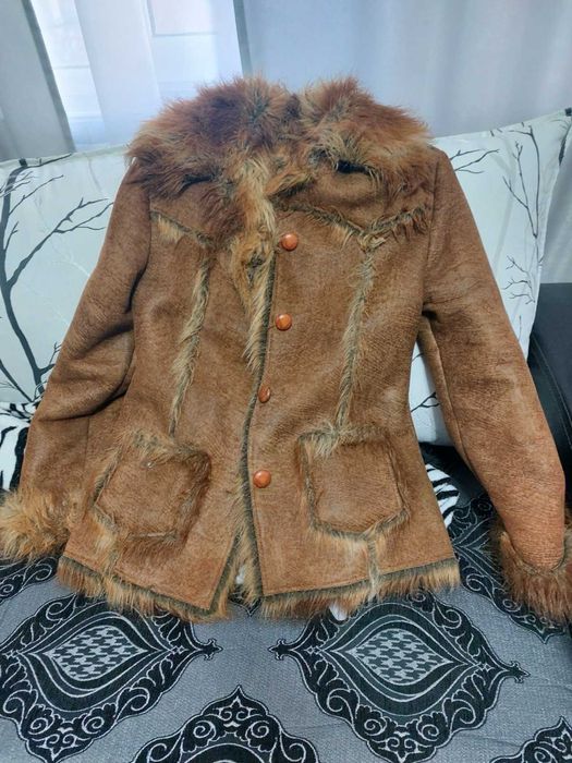 Луксозно палто от естествена лисица