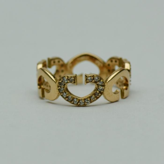 Inel de aur roz 18k cu diamante (cod 2825)