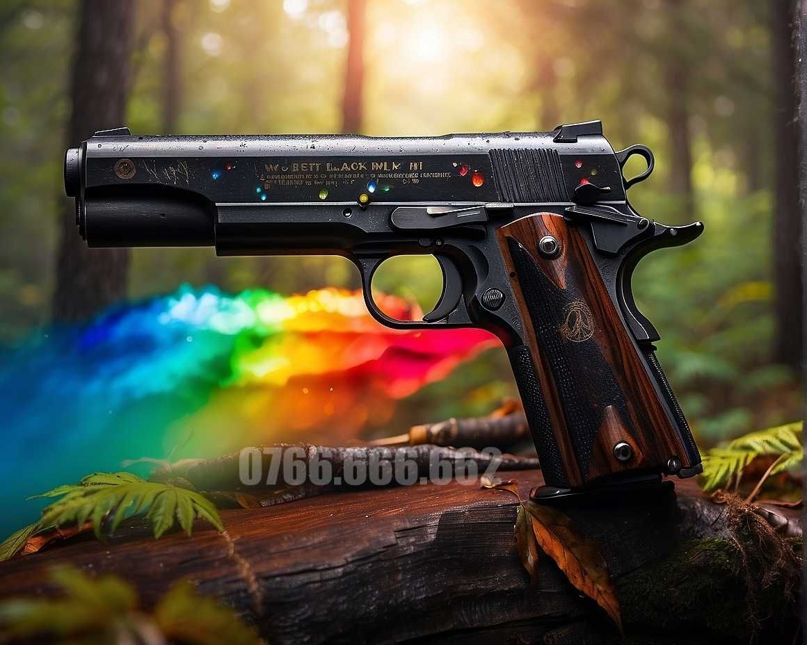 Colt aer comprimat(CO2)- Pistol Gen Arma Reala Metal Copie ARMA GLONT