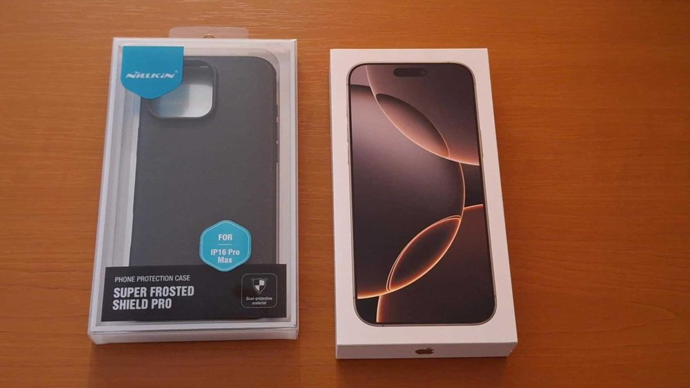 Cutie Iphone 16 Pro Max + Husa Nillkin Super Frosted Shield Pro