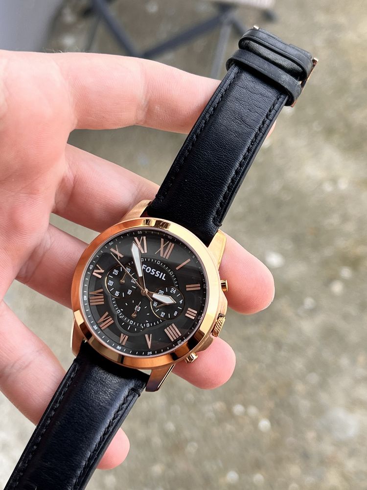 Ceas Fossil barbati auriu