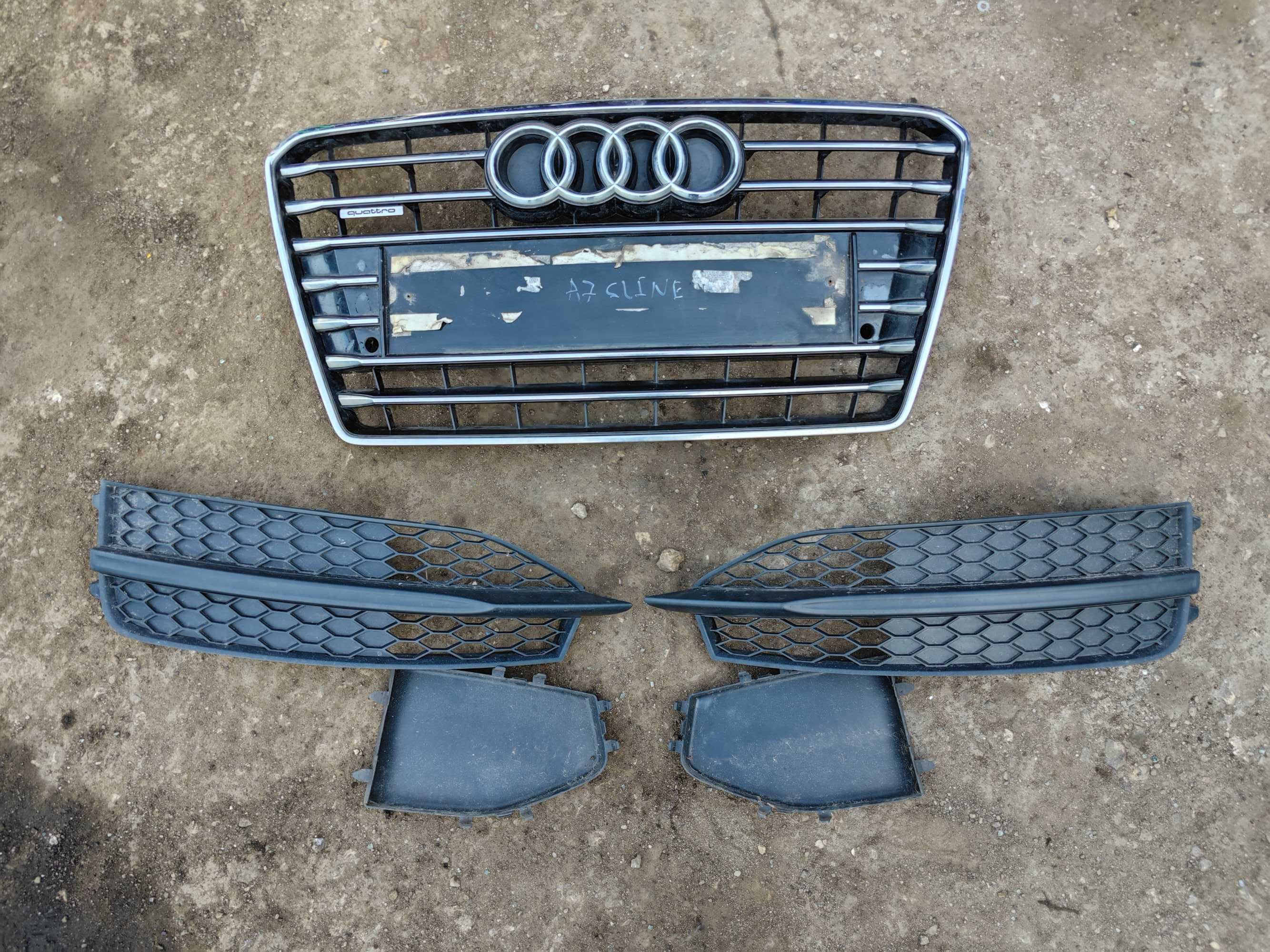 Решетки Оборудване Предна S-line броня Audi A7 4G8 C7 Ауди Решетка