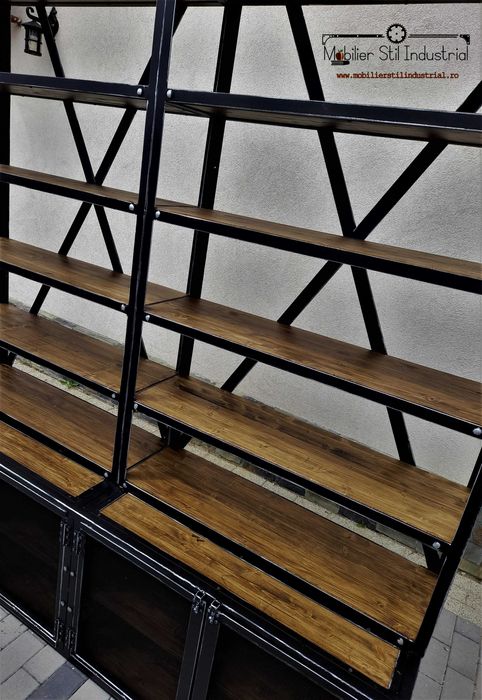 Raft dressing cu comoda stil industrial