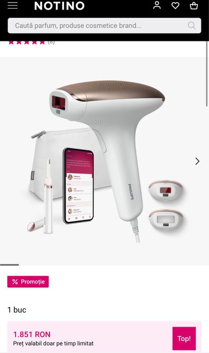 Epilator Laser Philips Lumea iPL 7000 NOU Sigilat