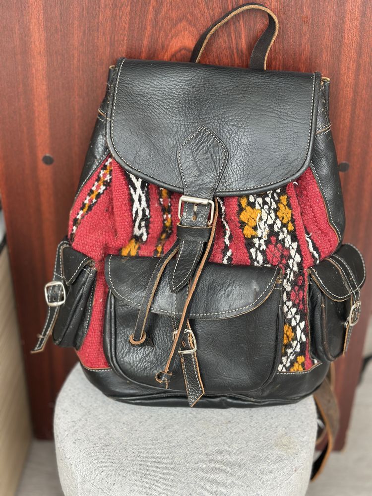Rucsac piele naturala ai textil