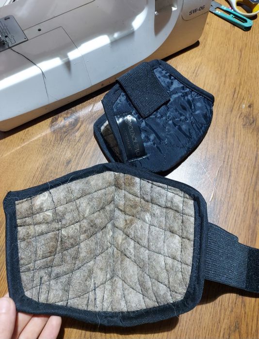 Наколенники и пояса из собачей шерсти (кавказская овчарка)