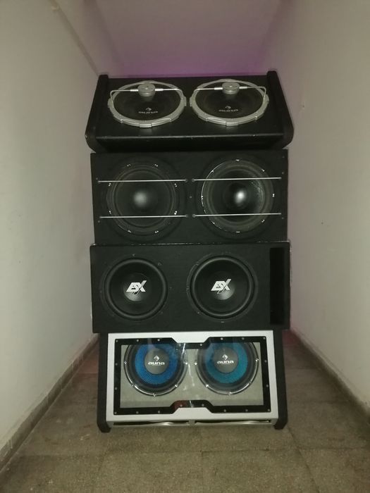 Stație amplificator subwoofer audio bass rms kit r16 r17 r19