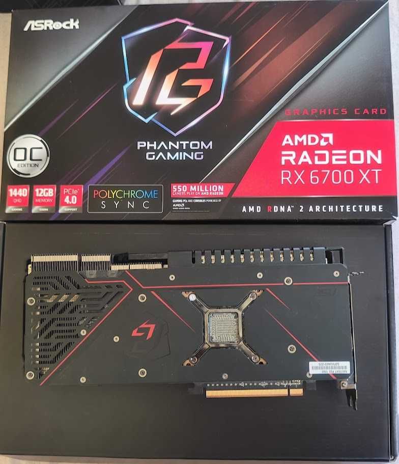 Видеокарта ASRock RX 6700 XT Phantom Gaming
