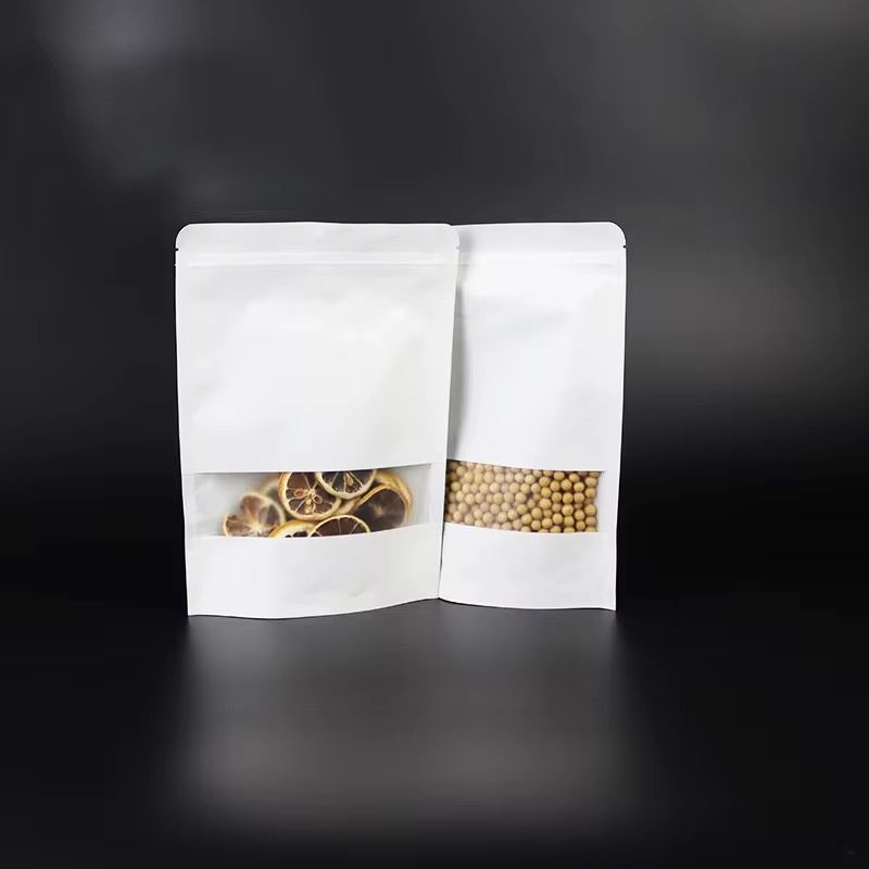 Дой пак пакет с зип замком крафт белый ziplock