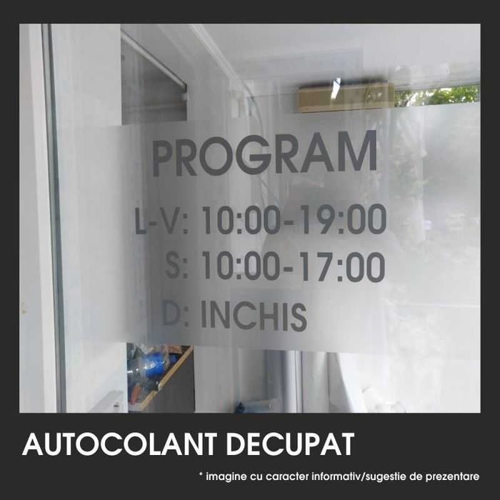 Autocolant decupat pe contur - orice text sau forma dorita!
