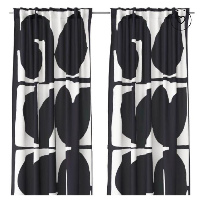 Завеси черно бели 2 пакета (общо 4 броя) чисто нови