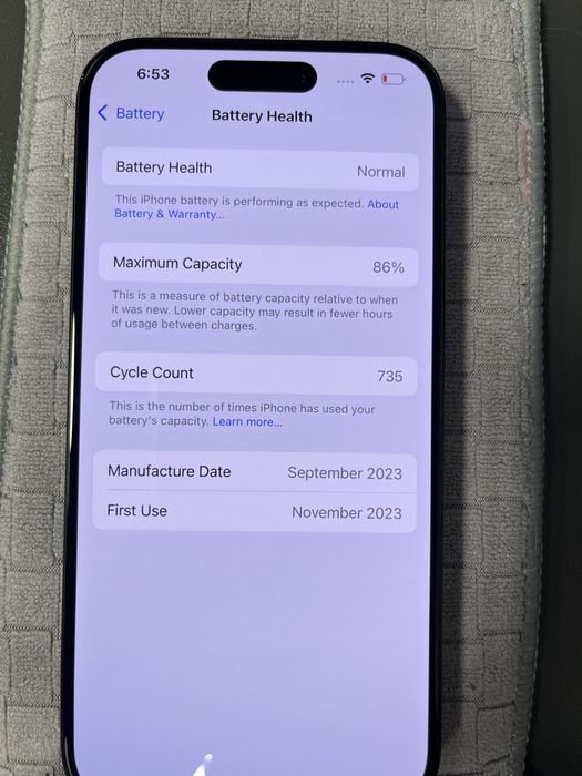 Apple Iphone 15 Pro 256GB - Black Titanium