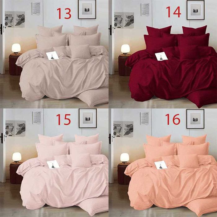 Lenjerii de pat damasc pentru pat dublu 2 persoane Sonia finet 6 piese