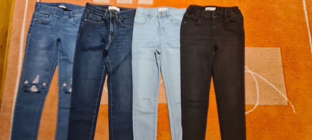 Lot blugi fete, mas 140 cm - purtati o data