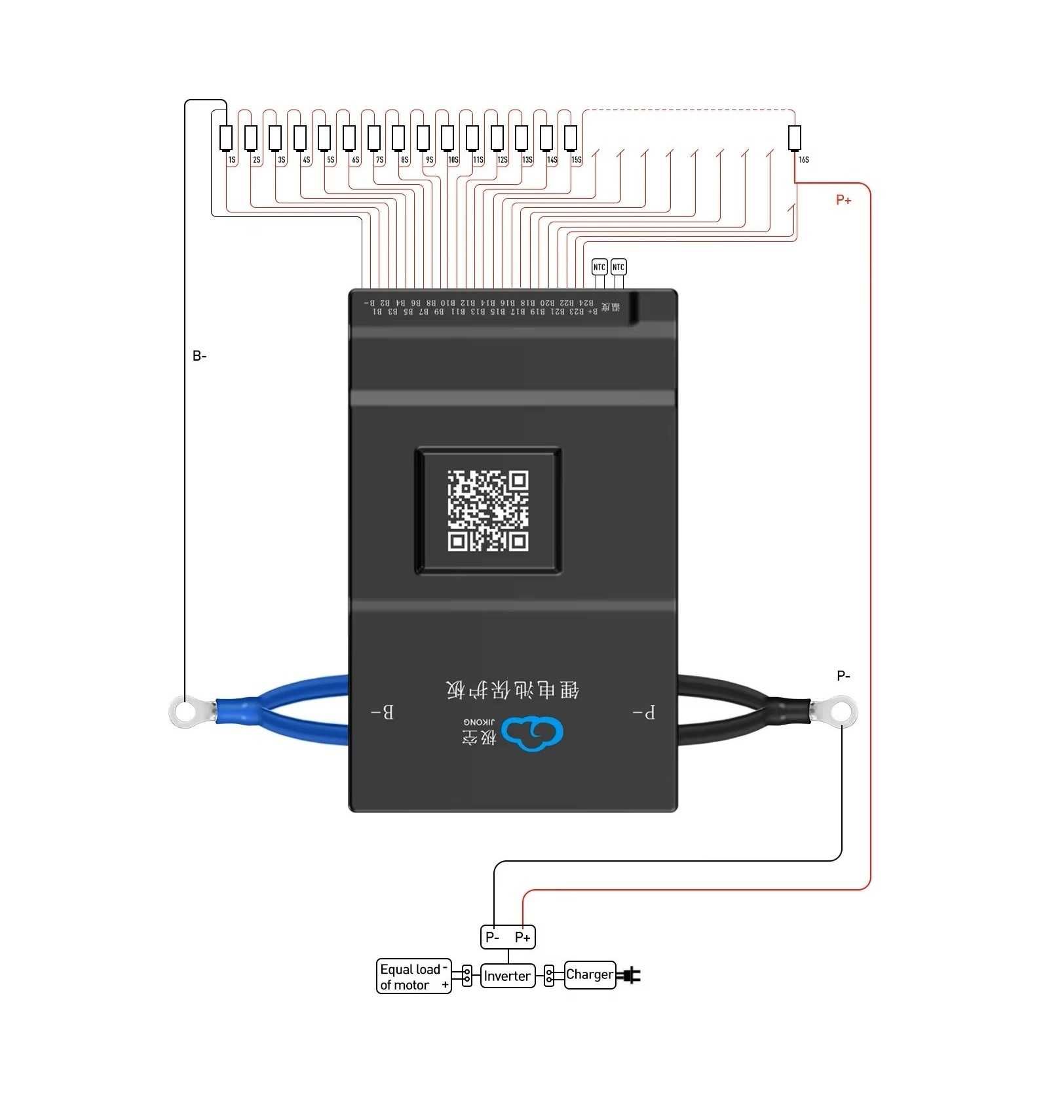 BMS Lifepo4 JK-B2A20S20P 200A 350A balansare activa 2A 8-20S 24V 48V