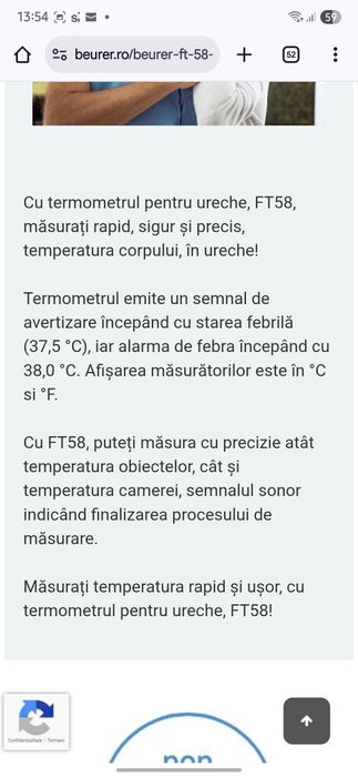 Termometru pt ureche Beurer nou