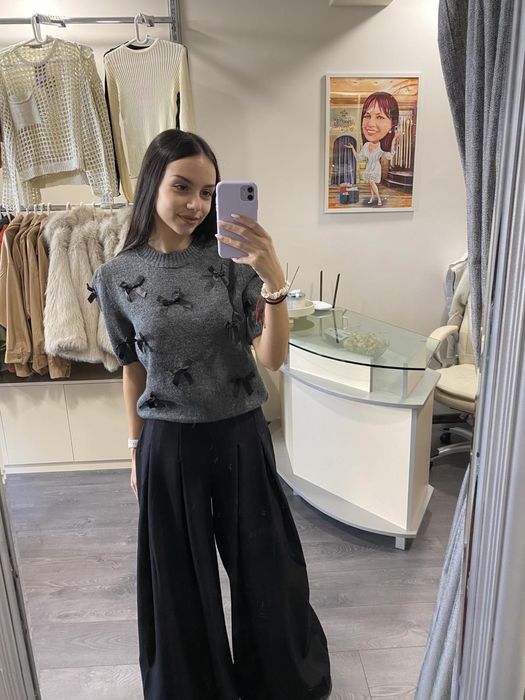 Красив пуловер с панделки универсален размер