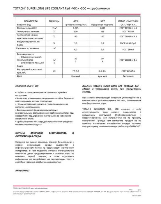 Totachi antifriz - Тотачи антифриз