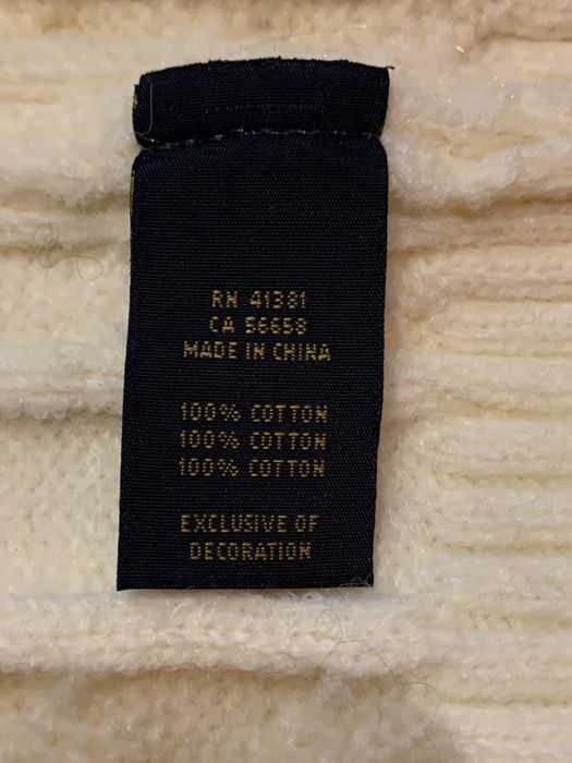 Pulover Ralph Lauren bumbac torsade crem