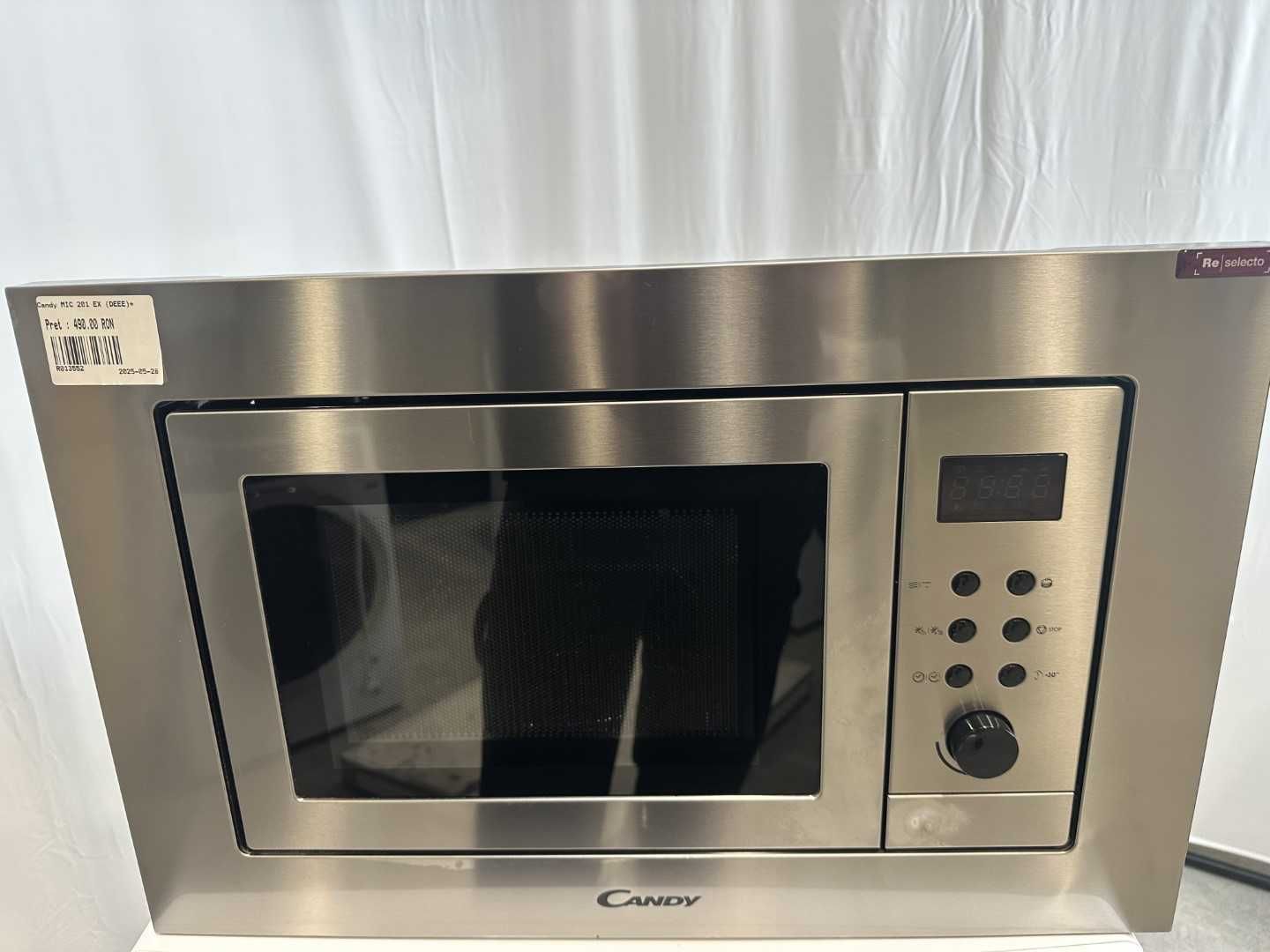Cuptor cu microunde incorporabil Candy, 20L, 700W, Inox, MIC 201 EX