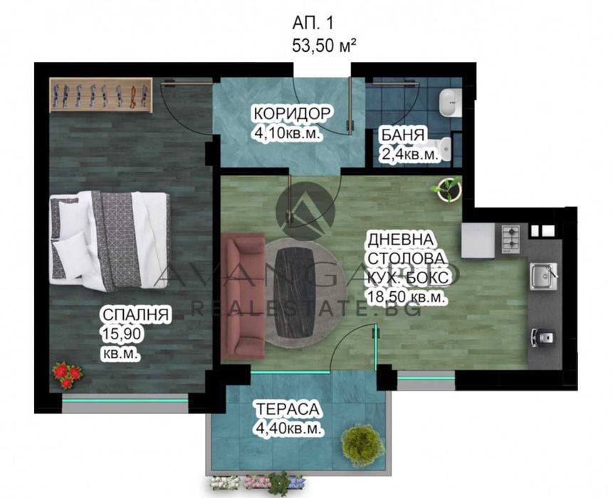 Продава се Двустаен апартамент в Пловдив, Христо Смирненски - 64 кв.м за 1214 €/кв.м - Снимка #3